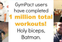 GymPact users pass 1 million workouts! GymPact users pass 1 million workouts!
